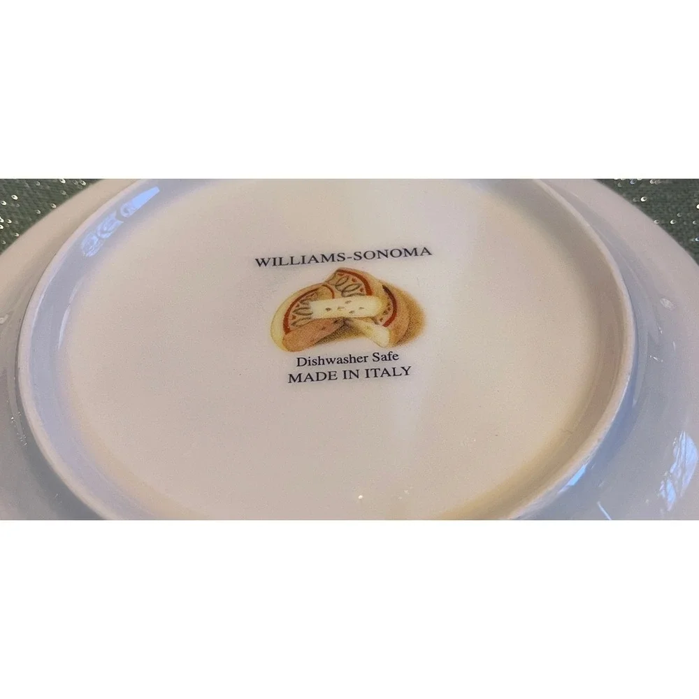 Williams Sonoma Set of 4 Fromage Cheese Appetizer Plates Made in Italy